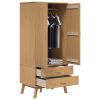 Wardrobe OLDEN Brown 30.1"x20.9"x67.7" Solid Wood Pine - Brown