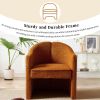 Mirod Stylish Curved Design, Comforting Embrace, Versatile Aesthetic, Dual Purpose Decorative Accent Chair, for Living room,Bedroom and study - as Pic