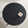 Modern Handcraft Drum Coffee Table 31.5 inch Round Coffee Table for Living Room,Small Coffee Table with Sturdy Pedestal - Matt Black - MDF+Metal