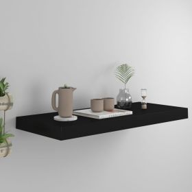 Floating Wall Shelf Black 23.6"x9.3"x1.5" MDF - Black