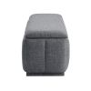 Modern Gray Storage Bench Cushion Seat 1pc Plywood Frame Fabric Upholstery Home Furniture - as Pic