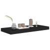 Floating Wall Shelf Black 23.6"x9.3"x1.5" MDF - Black