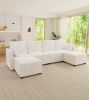 Modular Sectional Sofa Convertible U Shaped Sofa Couch Set with Storage for Living Room, (Beige) - as Pic