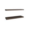 Floating Shelves 1.50" H, 2 Shelves, Walnut - as Pic