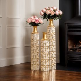 Floor Vases Gold Large Vases - 32/28/24 inch decorative high vases set of 3