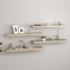 Floating Wall Shelves 4 pcs Oak 31.5"x9.3"x1.5" MDF - Brown
