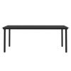 9 Piece Patio Dining Set with Cushions Poly Rattan and Glass - Black