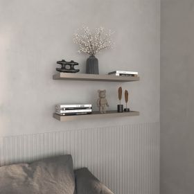 Floating Shelves 1.50" H, 2 Shelves, Taupe - as Pic