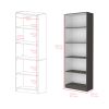 Bookcase 4-Shelves Benzoni, Office, Matt Gray / White - Matt Gray / White