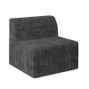 U shape Modular Sectional Sofa, Compressed Sectional Sofa Modern Minimalist Style Corduroy Couch, GREY