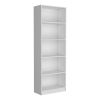 Bookcase 4-Shelves Benzoni, Office, White - White