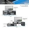 Techni Mobili Adjustable TV Stand Console for TV's Up to 65" - as pic