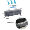 COOLMORE Storage Ottoman,Bedroom End Bench,Upholstered Fabric Storage Ottoman with Safety Hinge, Entryway Padded Footstool, Ottoman Bench