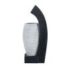 10x8.1x23.4" Black and White Water Fountain with Vase Design, with Light and Pump, for Indoor and Outdoor - as Pic