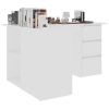 Corner Desk White 57.1"x39.4"x29.9" Engineered Wood - White