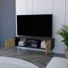 Tv Stand B Magness, Living Room, Black / Macadamia - Black / Macadamia