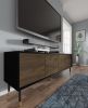 Sherwood - TV stand 4D black / catania oak - Default
