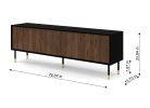 Woody IV - TV Stand 4D black / catania oak - Default