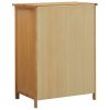 Wardrobe 29.9"x20.5"x41.3" Solid Oak Wood - Brown
