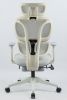 Foam office chair, ergonomic office chair, foam base, adjustable headrest, armrests, foot rests, with hanger- Gray
