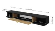 Icarus - TV stand 156 black / artisan oak - Default