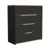 Aralia Drawer Dresser, Four Drawers, Superior Top - White / Light Oak