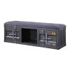 Grey and Gunmetal Storage Bench - as Pic