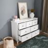 Modern 7 Drawers Dresser 7 Drawers Cabinet,Chest of Drawers Closet Organizers and Storage Clothes Storage Drawers Cabinet- White