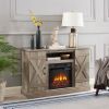 American retro TV Stand Farmhouse Classic Media TV Stand Antique Entertainment for TV up to 50" Gray Wash, 47"W*15.5"D*30.75"H - Gray Wash -