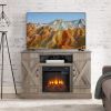 American retro TV Stand Farmhouse Classic Media TV Stand Antique Entertainment for TV up to 50" Gray Wash, 47"W*15.5"D*30.75"H - Gray Wash -