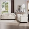 Modern Living Room Sofa Two-Piece Set, Suitable for Living room , Set of 2 Sofa Set with a Single Sofa and a 2 Seater Sofa,Light Beige Corduroy