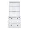 83.4"Tall Bookshelf with LED Lighting, Modern Bookcase with 3 Drawer and Open Shelves,Storage Bookshelf for Living Room,Home Office - White