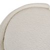 Fuji 43" Upholstered Oval Storage Bench, Ivory White Boucle - as Pic