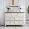 Modern 6 Drawers Dresser 6 Drawers Cabinet,Chest of Drawers Closet Organizers and Storage Clothes Storage Drawers Cabinet-BEIGE