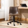 Cesena Faux Leather 360 Swivel Air Lift Office Chair, Antique Brown - as Pic
