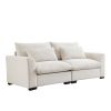 Beige Corduroy Sofa Couch, Deep Seat Couches for Modern Living Room/Apartment/Office - as Pic