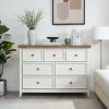 Modern 6 Drawers Dresser 6 Drawers Cabinet,Chest of Drawers Closet Organizers and Storage Clothes Storage Drawers Cabinet-BEIGE
