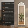 3 Color Lighting Mirror with LED Lights, 60"x16" Lighted Floor Standing Mirror with Stand - as Pic