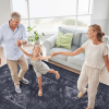 LOOM & LUXE 9x12 Area Rug  - Area Rugs for living room, bedroom, kitchen (Black/Gray, 9' x 12') - as Pic