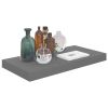 Floating Wall Shelf High Gloss Gray 19.7"x9.1"x1.5" MDF - Grey