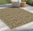 Earth GC_NTL1001 Jute/Black 7 ft. 10 in. x 10 ft. 3 in. Indoor/Outdoor Area Rug - as Pic