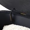 Modern End of Bed Bench with Storage Upholstered Sherpa Fabric Large Storage Bench Ottoman Shoe Stool Long Bench ,Black - as Pic
