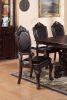 Formal Dining Room Table w Leaf 2x Arm Chairs And 6x Side Chairs Brown 9pc Set Dining Table Double Pedestal Base Royal Rectangle Table - as Pic