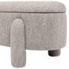 Hugo 49" Oval Fully Upholstered Storage Bench, Boucle - as Pic