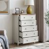 Modern 6 Drawers Dresser 6 Drawers Cabinet,Chest of Drawers Closet Organizers and Storage Clothes Storage Drawers Cabinet- Beige