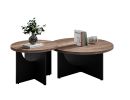 23 Inch Modern Retro Round Coffee Table for Living Room and Bedroom - as Pic
