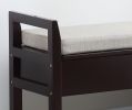 Vannes Espresso Storage Shoe Bench - as Pic
