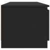 TV Stand Black 55.1"x15.7"x14" Engineered Wood - Black