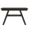 6-Piece Wood Counter Height Dining Table Set with Storage Shelf;  Kitchen Table Set with Bench and 4 Chairs; Rustic Style - Espresso