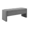 Modern Bed End Bench with Storage,Upholstered Large Foot Rest Stool, Comfy Window Vanity Bench, Grey